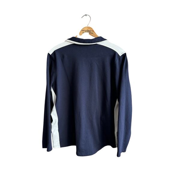 Lauren Ralph Lauren Zip Jacket Pockets Blue/Cream active Athleisure Women’s 2X - Picture 4 of 9